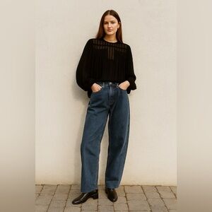 MASAI | Black Chiffon Blouse